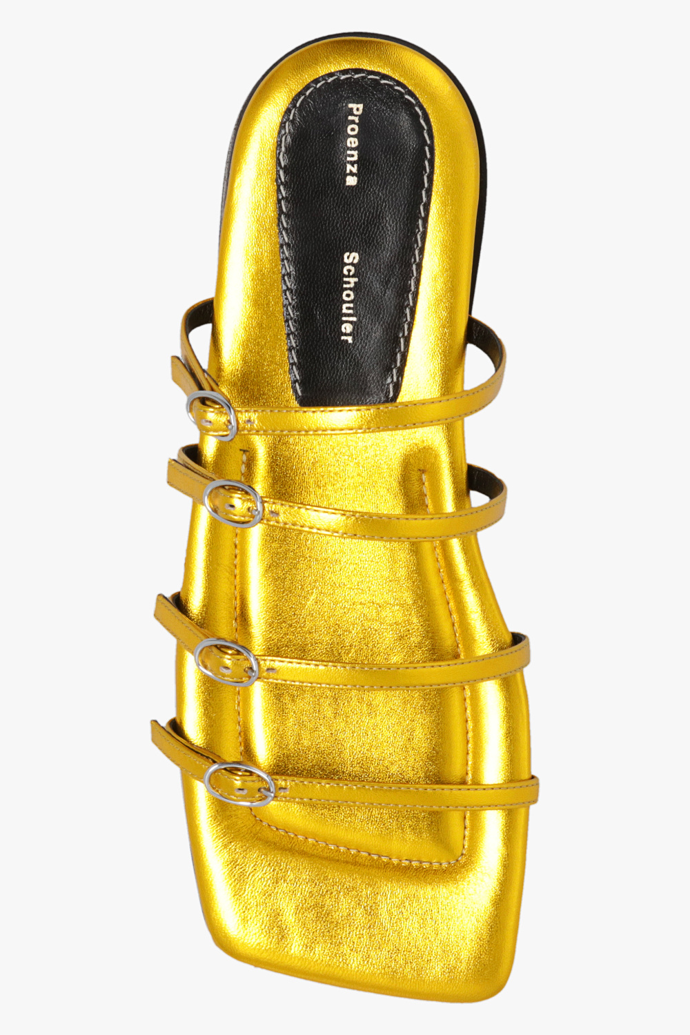 Gold Square leather slides Proenza Schouler Proenza Schouler